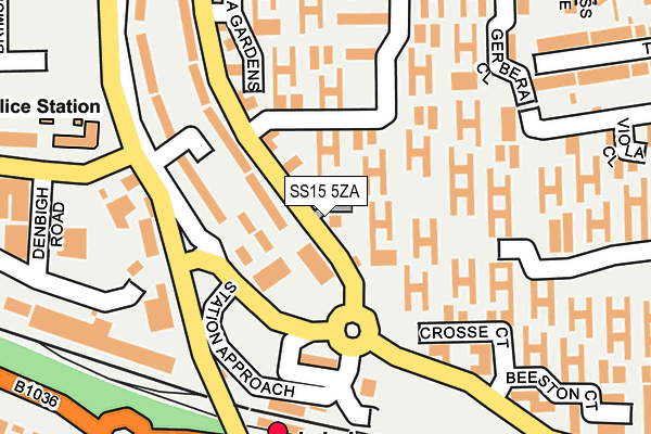 SS15 5ZA map - OS OpenMap – Local (Ordnance Survey) SS15 5ZA map - OS OpenMap – Local (Ordnance Survey)