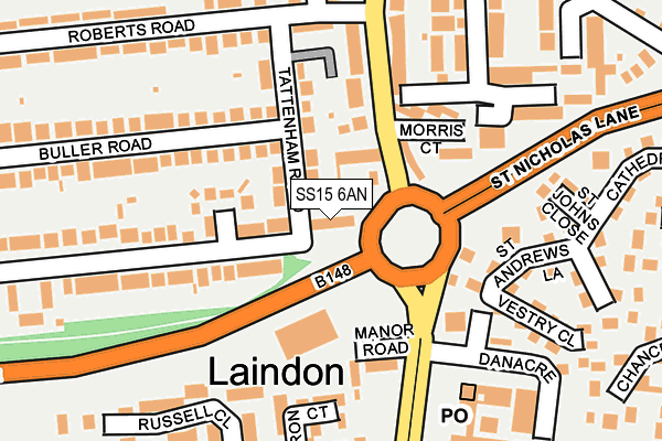 SS15 6AN map - OS OpenMap – Local (Ordnance Survey) SS15 6AN map - OS OpenMap – Local (Ordnance Survey)