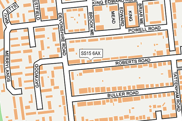 SS15 6AX map - OS OpenMap – Local (Ordnance Survey) SS15 6AX map - OS OpenMap – Local (Ordnance Survey)