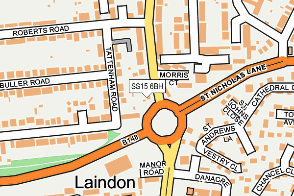 SS15 6BH map - OS OpenMap – Local (Ordnance Survey) SS15 6BH map - OS OpenMap – Local (Ordnance Survey)