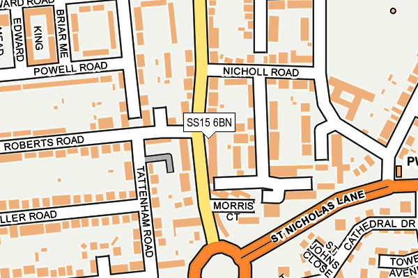 SS15 6BN map - OS OpenMap – Local (Ordnance Survey) SS15 6BN map - OS OpenMap – Local (Ordnance Survey)