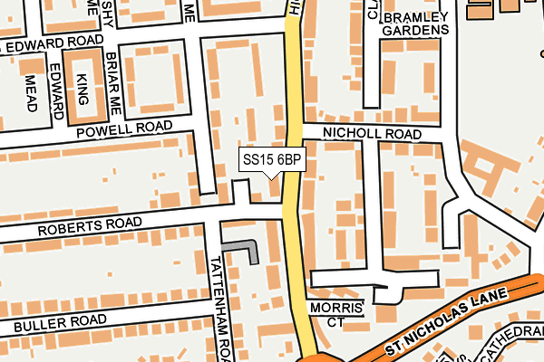 SS15 6BP map - OS OpenMap – Local (Ordnance Survey) SS15 6BP map - OS OpenMap – Local (Ordnance Survey)