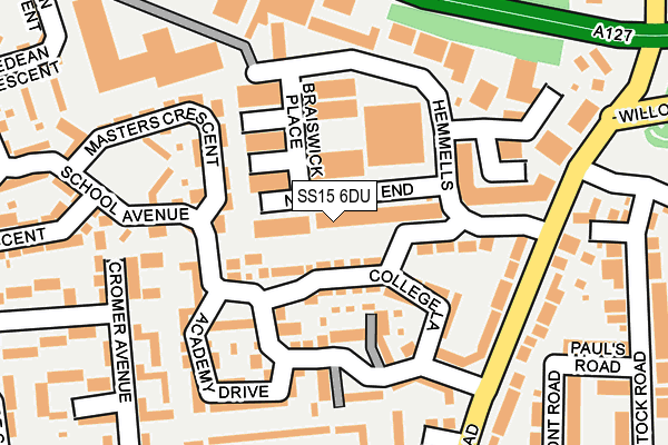 SS15 6DU map - OS OpenMap – Local (Ordnance Survey) SS15 6DU map - OS OpenMap – Local (Ordnance Survey)