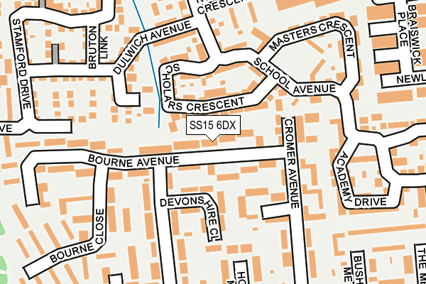SS15 6DX map - OS OpenMap – Local (Ordnance Survey) SS15 6DX map - OS OpenMap – Local (Ordnance Survey)