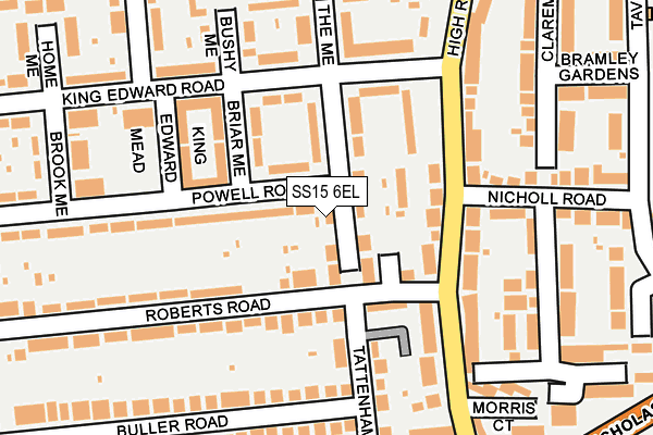 SS15 6EL map - OS OpenMap – Local (Ordnance Survey) SS15 6EL map - OS OpenMap – Local (Ordnance Survey)
