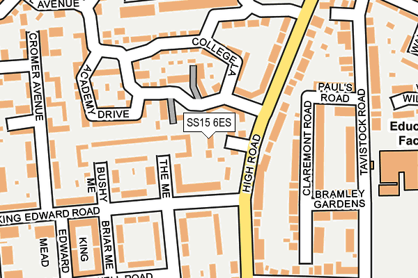 SS15 6ES map - OS OpenMap – Local (Ordnance Survey) SS15 6ES map - OS OpenMap – Local (Ordnance Survey)