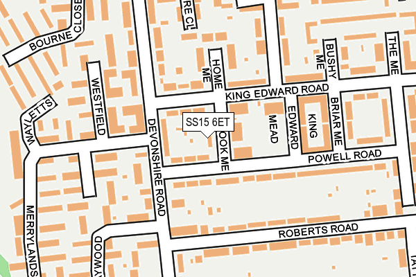 SS15 6ET map - OS OpenMap – Local (Ordnance Survey) SS15 6ET map - OS OpenMap – Local (Ordnance Survey)