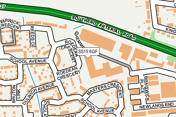SS15 6GF map - OS OpenMap – Local (Ordnance Survey) SS15 6GF map - OS OpenMap – Local (Ordnance Survey)
