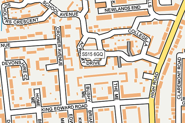 SS15 6GQ map - OS OpenMap – Local (Ordnance Survey) SS15 6GQ map - OS OpenMap – Local (Ordnance Survey)