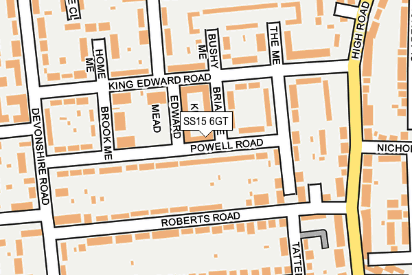 SS15 6GT map - OS OpenMap – Local (Ordnance Survey) SS15 6GT map - OS OpenMap – Local (Ordnance Survey)