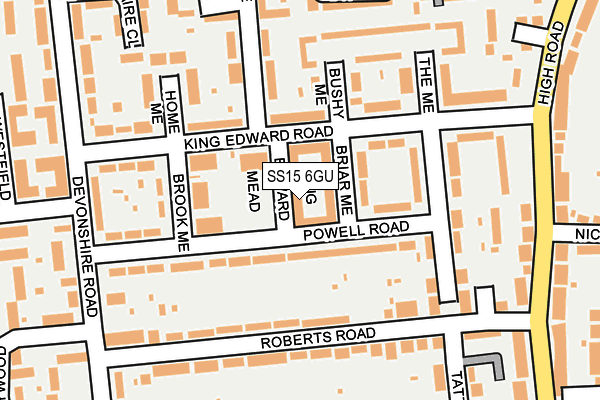SS15 6GU map - OS OpenMap – Local (Ordnance Survey) SS15 6GU map - OS OpenMap – Local (Ordnance Survey)