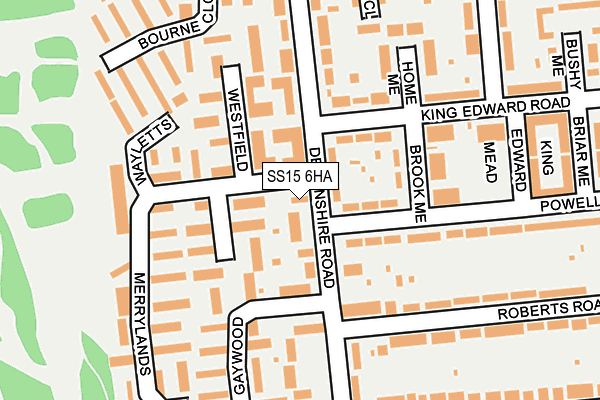 SS15 6HA map - OS OpenMap – Local (Ordnance Survey) SS15 6HA map - OS OpenMap – Local (Ordnance Survey)