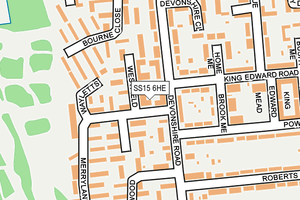 SS15 6HE map - OS OpenMap – Local (Ordnance Survey) SS15 6HE map - OS OpenMap – Local (Ordnance Survey)