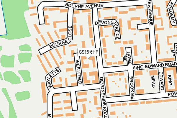 SS15 6HF map - OS OpenMap – Local (Ordnance Survey) SS15 6HF map - OS OpenMap – Local (Ordnance Survey)