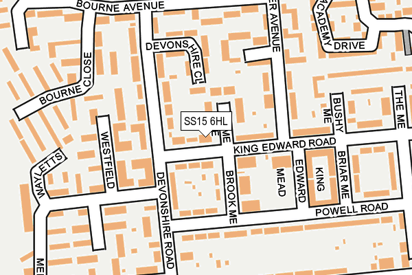 SS15 6HL map - OS OpenMap – Local (Ordnance Survey) SS15 6HL map - OS OpenMap – Local (Ordnance Survey)
