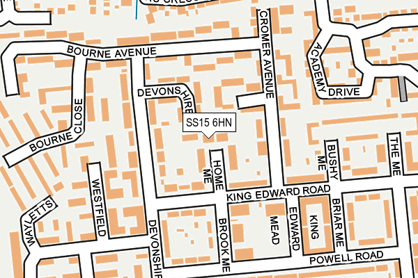 SS15 6HN map - OS OpenMap – Local (Ordnance Survey) SS15 6HN map - OS OpenMap – Local (Ordnance Survey)