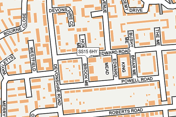 SS15 6HY map - OS OpenMap – Local (Ordnance Survey) SS15 6HY map - OS OpenMap – Local (Ordnance Survey)