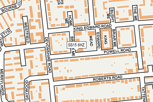 SS15 6HZ map - OS OpenMap – Local (Ordnance Survey) SS15 6HZ map - OS OpenMap – Local (Ordnance Survey)