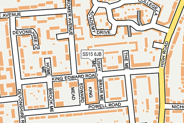 SS15 6JB map - OS OpenMap – Local (Ordnance Survey) SS15 6JB map - OS OpenMap – Local (Ordnance Survey)