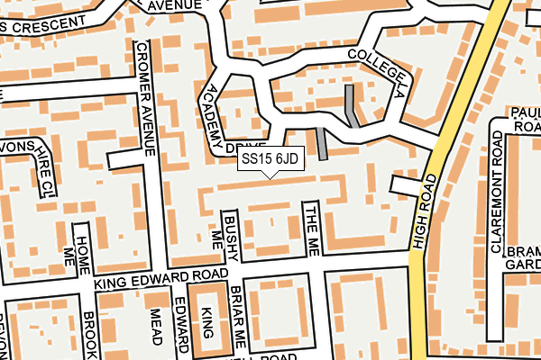 SS15 6JD map - OS OpenMap – Local (Ordnance Survey) SS15 6JD map - OS OpenMap – Local (Ordnance Survey)