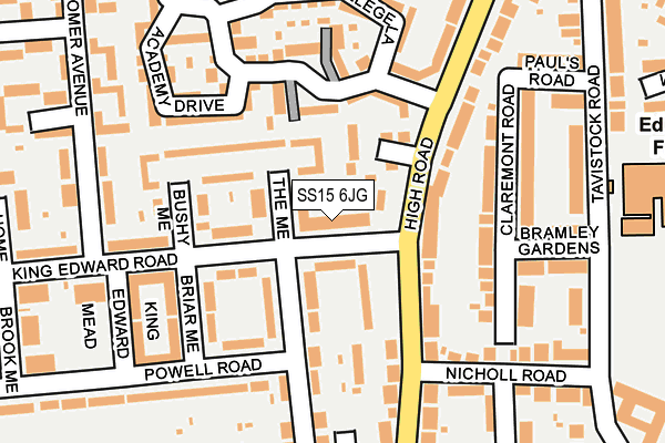 SS15 6JG map - OS OpenMap – Local (Ordnance Survey) SS15 6JG map - OS OpenMap – Local (Ordnance Survey)