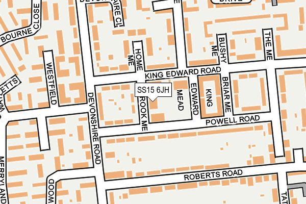 SS15 6JH map - OS OpenMap – Local (Ordnance Survey) SS15 6JH map - OS OpenMap – Local (Ordnance Survey)