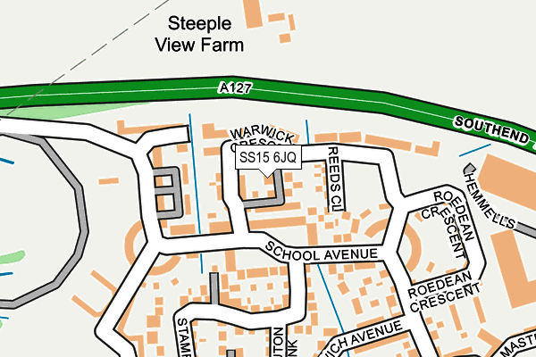 SS15 6JQ map - OS OpenMap – Local (Ordnance Survey) SS15 6JQ map - OS OpenMap – Local (Ordnance Survey)