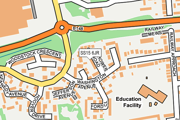 SS15 6JR map - OS OpenMap – Local (Ordnance Survey) SS15 6JR map - OS OpenMap – Local (Ordnance Survey)