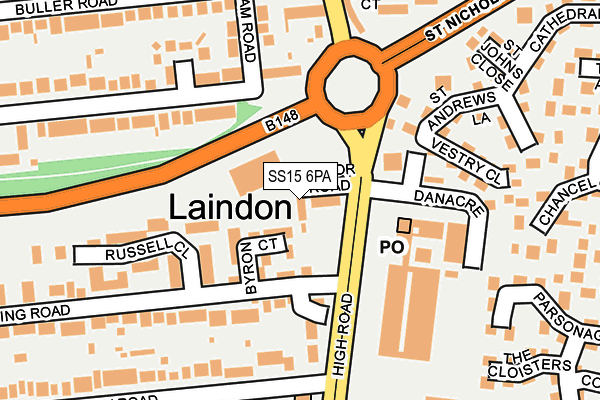SS15 6PA map - OS OpenMap – Local (Ordnance Survey) SS15 6PA map - OS OpenMap – Local (Ordnance Survey)