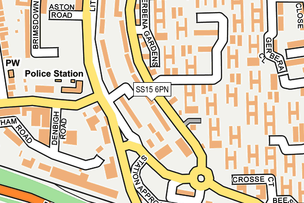 SS15 6PN map - OS OpenMap – Local (Ordnance Survey) SS15 6PN map - OS OpenMap – Local (Ordnance Survey)