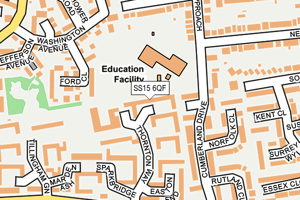 SS15 6QF map - OS OpenMap – Local (Ordnance Survey) SS15 6QF map - OS OpenMap – Local (Ordnance Survey)