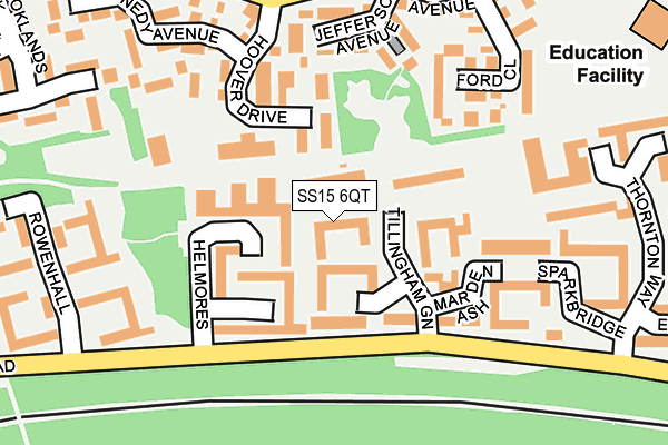 SS15 6QT map - OS OpenMap – Local (Ordnance Survey) SS15 6QT map - OS OpenMap – Local (Ordnance Survey)