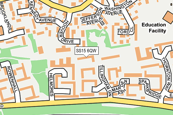 SS15 6QW map - OS OpenMap – Local (Ordnance Survey) SS15 6QW map - OS OpenMap – Local (Ordnance Survey)