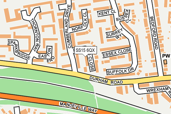 SS15 6QX map - OS OpenMap – Local (Ordnance Survey) SS15 6QX map - OS OpenMap – Local (Ordnance Survey)
