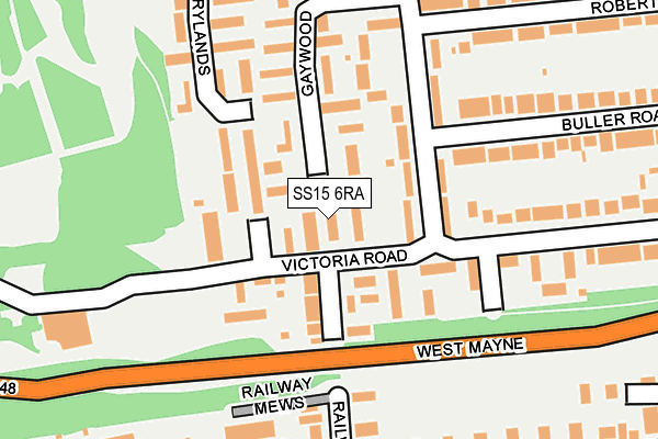 SS15 6RA map - OS OpenMap – Local (Ordnance Survey) SS15 6RA map - OS OpenMap – Local (Ordnance Survey)