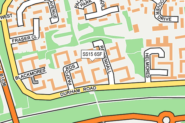 SS15 6SF map - OS OpenMap – Local (Ordnance Survey) SS15 6SF map - OS OpenMap – Local (Ordnance Survey)
