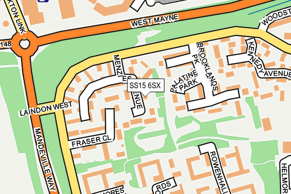 SS15 6SX map - OS OpenMap – Local (Ordnance Survey) SS15 6SX map - OS OpenMap – Local (Ordnance Survey)