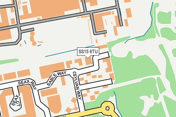 SS15 6TU map - OS OpenMap – Local (Ordnance Survey) SS15 6TU map - OS OpenMap – Local (Ordnance Survey)