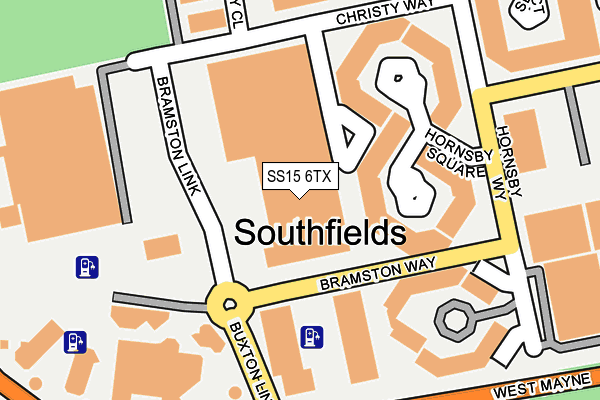 SS15 6TX map - OS OpenMap – Local (Ordnance Survey) SS15 6TX map - OS OpenMap – Local (Ordnance Survey)