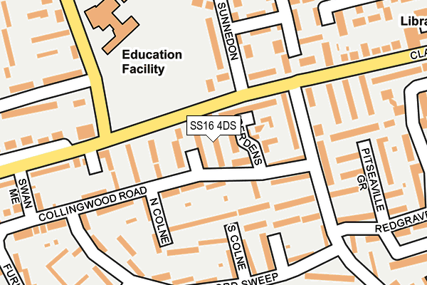 SS16 4DS map - OS OpenMap – Local (Ordnance Survey) SS16 4DS map - OS OpenMap – Local (Ordnance Survey)
