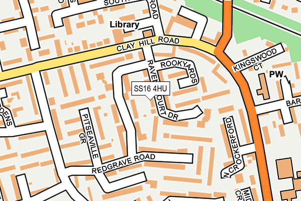 SS16 4HU map - OS OpenMap – Local (Ordnance Survey) SS16 4HU map - OS OpenMap – Local (Ordnance Survey)