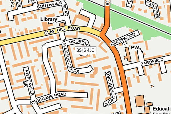 SS16 4JQ map - OS OpenMap – Local (Ordnance Survey) SS16 4JQ map - OS OpenMap – Local (Ordnance Survey)