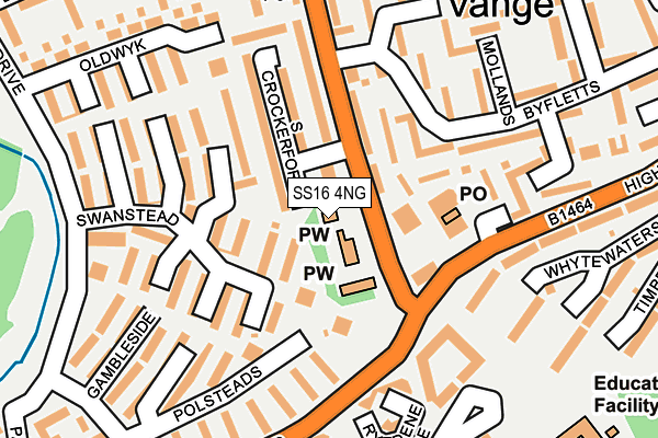 SS16 4NG map - OS OpenMap – Local (Ordnance Survey) SS16 4NG map - OS OpenMap – Local (Ordnance Survey)