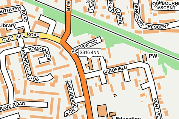 SS16 4NN map - OS OpenMap – Local (Ordnance Survey) SS16 4NN map - OS OpenMap – Local (Ordnance Survey)