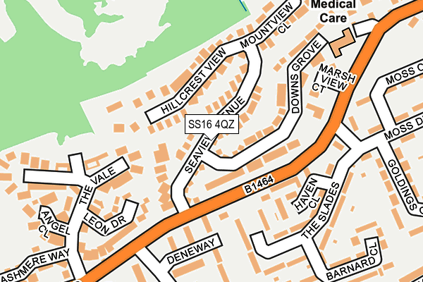SS16 4QZ map - OS OpenMap – Local (Ordnance Survey) SS16 4QZ map - OS OpenMap – Local (Ordnance Survey)