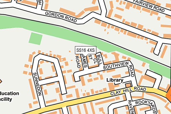 SS16 4XS map - OS OpenMap – Local (Ordnance Survey) SS16 4XS map - OS OpenMap – Local (Ordnance Survey)