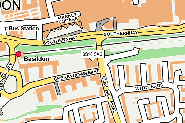 SS16 5AG map - OS OpenMap – Local (Ordnance Survey) SS16 5AG map - OS OpenMap – Local (Ordnance Survey)