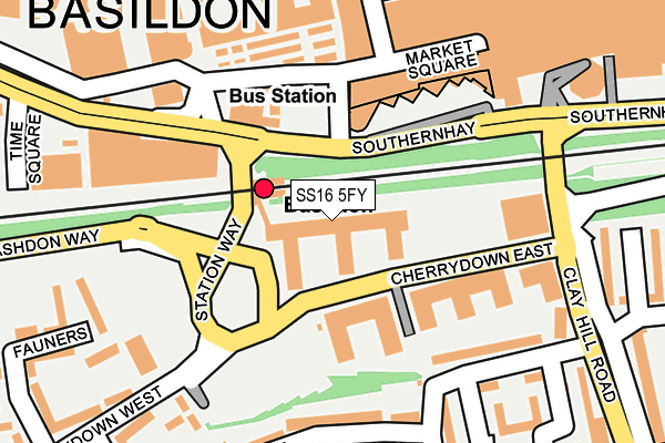 SS16 5FY map - OS OpenMap – Local (Ordnance Survey) SS16 5FY map - OS OpenMap – Local (Ordnance Survey)