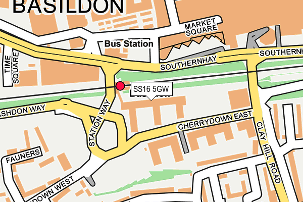 SS16 5GW map - OS OpenMap – Local (Ordnance Survey) SS16 5GW map - OS OpenMap – Local (Ordnance Survey)