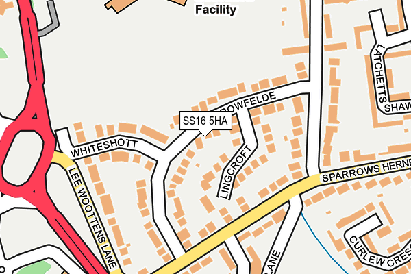 SS16 5HA map - OS OpenMap – Local (Ordnance Survey) SS16 5HA map - OS OpenMap – Local (Ordnance Survey)